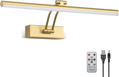 Miniatura 10 de Luz para Cuadros, Luz para Cuadros de 16" con Batería AA, Luz para Marco de Cuadros de Metal Completo, Luces Inalámbricas para Cuadros con Control