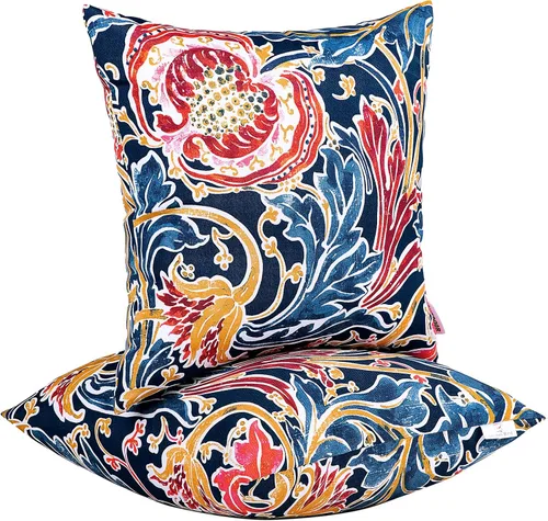 Miniatura 24 de JMGBird Almohadas impermeables para exteriores de 18 x 18 pulgadas para muebles de patio, cama, sofá y sofá Almohadas de exterior con inserto