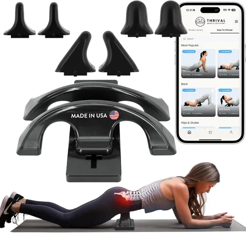 Miniatura 11 de Thrival - Herramienta de liberación muscular completamente ajustable para psoas, flexor de cadera, espalda, glúteo, iliaco y cuello para liberación