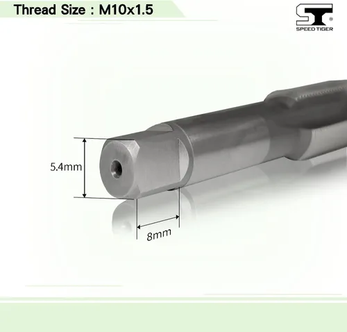 Miniatura 3 de SPEED TIGER TSM_M10x1.5 Grifos de flauta en espiral HSS, Tolerancia métrica M10x1.0.197 in H3, sin recubrimiento 3 flautas rectas - Fabricado