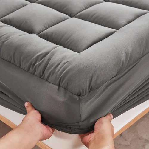 Miniatura 5 de Funda de colchón con elásticos que se estira hasta 18 pulgadas de profundidad, se adapta a colchones de 8"-21" pulgadas, cubrecolchón refrescante