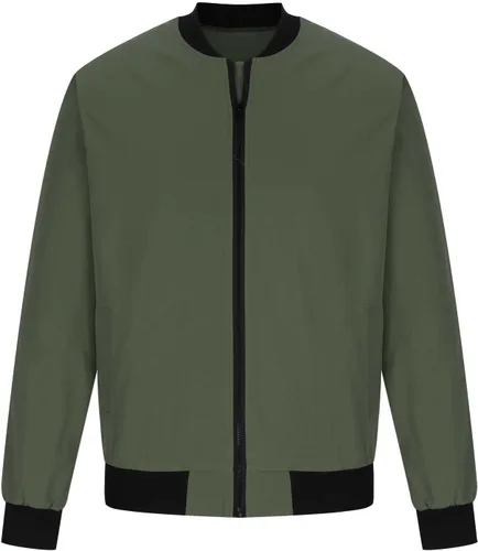 Miniatura 2 de Chaqueta bomber para hombre, ligera, cortavientos, primavera, otoño, con cremallera completa, casual, softshell, con bolsillos