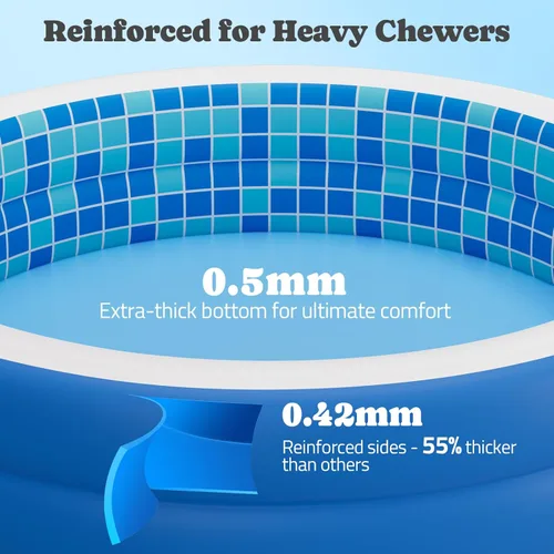 Miniatura 5 de Piscina inflable para niños, almohadilla antideslizante para patio trasero, piscina infantil de PVC grueso para interiores y exteriores, estanque