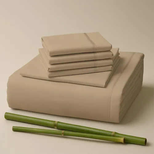 Miniatura 23 de Sacred Thread Sábanas de rayón derivado de bambú tamaño individual, sábanas refrescantes de bolsillo profundo de 18 pulgadas para personas que