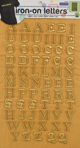 Miniatura 5 de Dritz Letras termoadhesivas de 1 pulgada, estilo de bloque bordado, 1 hoja, color negro