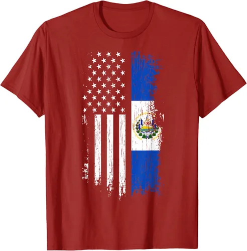 Miniatura 70 de Camiseta de la bandera de Estados Unidos salvadoreño - Camiseta de El Salvador USA
