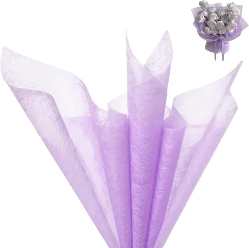 Miniatura 10 de BBJ WRAPS Papel de flores de algodón coreano, no tejido, impermeable, para ramo floral, papel de seda para suministros de floristería, 22.8 x 22.8