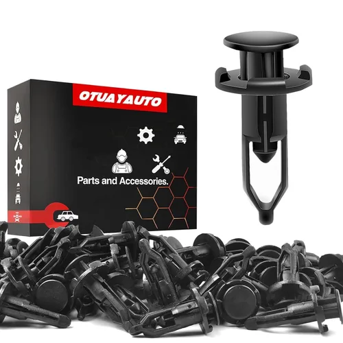 Miniatura 6 de OTUAYAUTO 10184895 140 clips de retención de remaches de plástico para puerta de parachoques de guardabarros de repuesto para Jeep Wrangler 07-20
