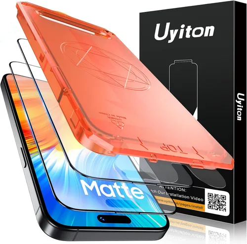 Miniatura 13 de Uyiton Protector de pantalla de privacidad para iPhone 16 Pro Max, [fácil de instalar] [cero burbujas] de cobertura completa inastillable