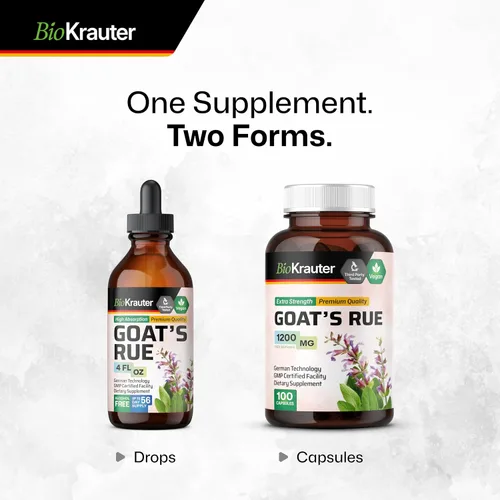 Miniatura 8 de BIO KRAUTER® Goats Rue for Breastfeeding - Suplemento de lactancia vegano puro - Goat's Rue 100 cápsulas 1200 mg por porción - Suplementos naturales