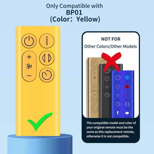 Miniatura 2 de BP01 Nuevo control remoto de repuesto compatible con Dyson BP01 Cool Tower Fan Purificador de aire (amarillo)