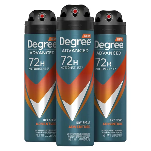 Miniatura 14 de Degree Men Desodorante antitranspirante para hombre, aerosol seco, defensa deportiva, desodorante de protección contra el sudor y el olor de 72