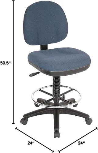 Miniatura 3 de Lorell 80010 Taburete ajustable para tareas múltiples, 24 pulgadas x 24 pulgadas x 40-1/2 pulgadas x 50-1/2 pulgadas, azul