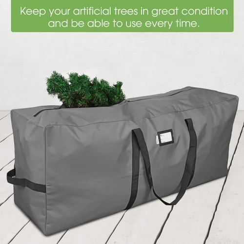 Miniatura 6 de Bolsa de almacenamiento para árbol de Navidad que se adapta hasta a 2 m Árbol navideño desmontado de 50 x 15 x 20 pulgadas, contenedor, caja de Gris
