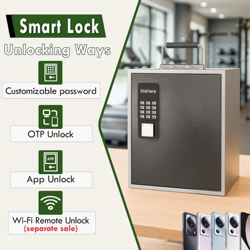 Miniatura 5 de WeHere 36 ranuras para teléfono celular con bloqueo inteligente, caja de almacenamiento portátil para teléfono para aula, escuela, teléfono