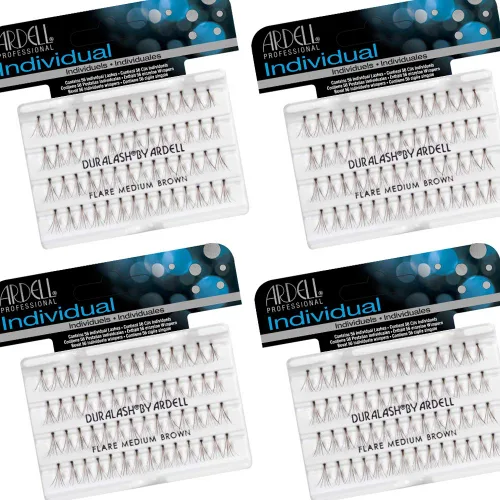 Miniatura 9 de Ardell Pestañas postizas cortas negras, racimos de pestañas para bricolaje, kit de extensión de pestañas, paquete de 4