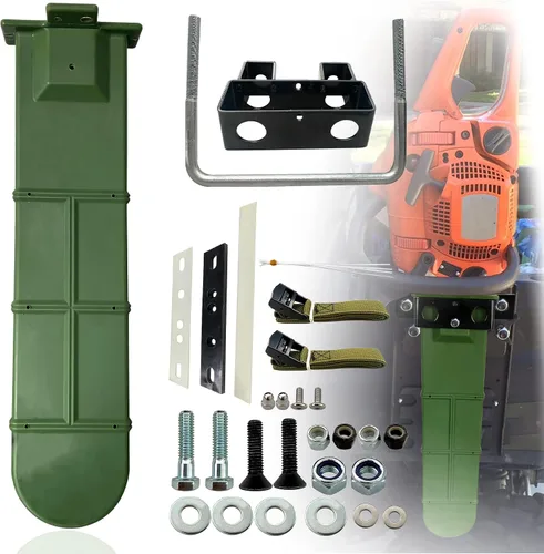 Soporte universal para motosierra con kit de montaje para tractores, ATV, UTV, camiones, vehículos utilitarios, kit de soporte de motosierra,