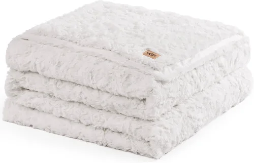 Miniatura 9 de UGG Adalee - Manta de piel sintética tamaño individual, cálida y acogedora, manta extra grande para sofá, ropa de cama lavable para cama individual