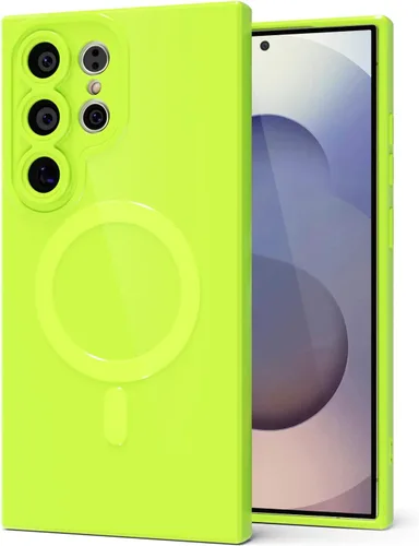 Miniatura 18 de Svanove para Samsung Galaxy S22 Funda de teléfono de silicona magnética, compatible con Magsafe, linda para mujeres, brillante color brillante, gel