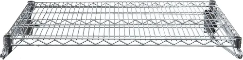 Miniatura 4 de Estante de pared de almacenamiento de alambre cromado resistente (18 x 30 pulgadas)
