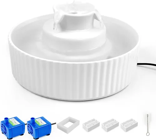 Miniatura 10 de Bomba de fuente de agua para gatos de repuesto (sin LED y con cepillo), motor sumergible IP68 DR-DC 160 bomba de agua sumergible para acero Bomba
