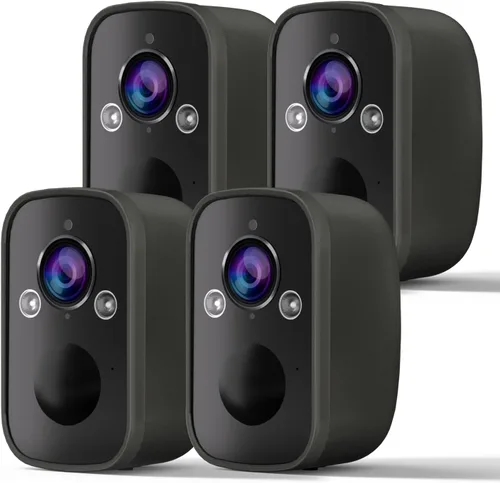 Miniatura 11 de 4 unidades de cámara de seguridad para exteriores inalámbricas solares, cámara inalámbrica para exteriores 2.4/5G WiFi con paneles solares, visión