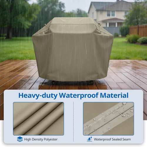 Miniatura 3 de SunPatio - Funda para parrilla de 48 pulgadas para exteriores, cubierta resistente para barbacoa con costura sellada impermeable
