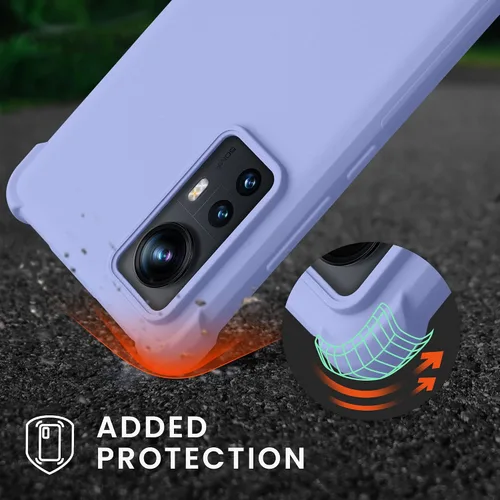 Miniatura 2 de kwmobile Funda cruzada compatible con Xiaomi 12/12X - Funda de silicona TPU con correa - Lavanda