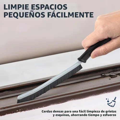 Miniatura 2 de FOOGWEE Cepillo de limpieza de hendiduras de cerdas duras, herramientas de limpieza para uso doméstico, suministros de limpieza multifuncionales