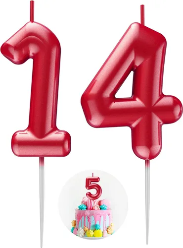 Miniatura 114 de Velas número 2 arcoíris con número 3D de feliz cumpleaños para decoración de fiesta de pastel de cumpleaños, suministros de celebración