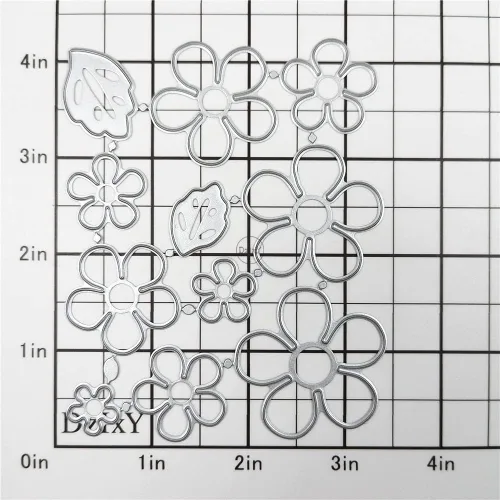 Miniatura 2 de DzIxY Muchos marcos de flores, follaje de metal, troqueles de corte para tarjetas, kit de fabricación de tarjetas, troquelados, troquelados, álbumes