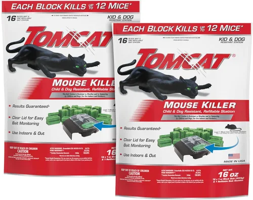 Miniatura 10 de Tomcat Mouse Killer estación desechable para matar ratas y ratones, resistente a niños y perros