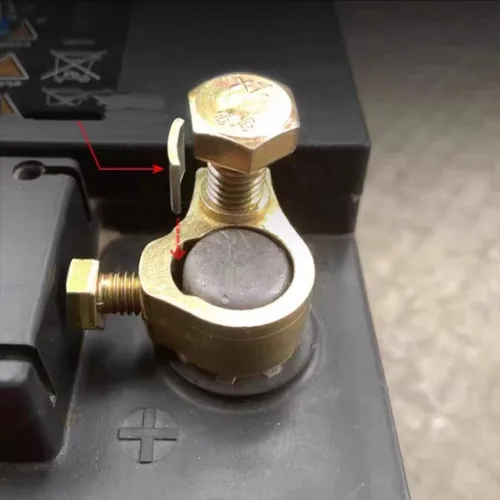 Miniatura 4 de Conector de terminal de batería de cobre puro genérico, 1 par, perno de 3/8" Heavy Duty Cable End, Top Post Connector, Compatible with Car, Van