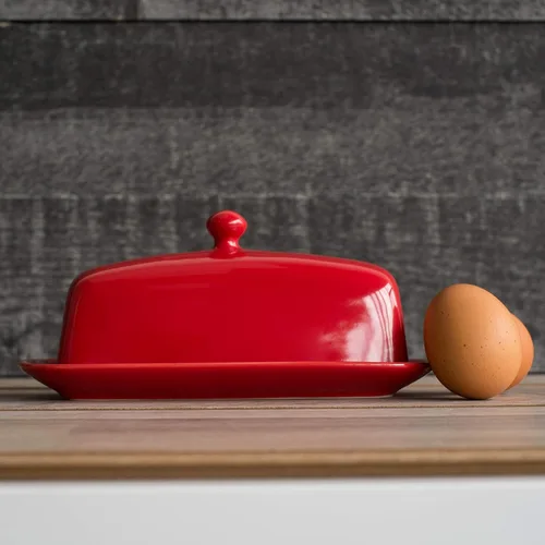 Miniatura 3 de Plato para mantequilla, Now Designs, rectangular, Rojo
