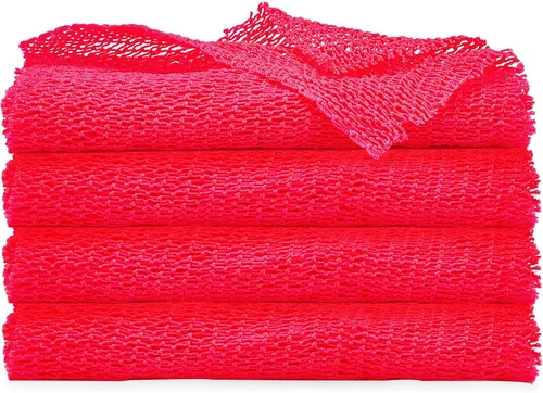 Miniatura 9 de 4 piezas de esponja africana de nailon largo exfoliante de nailon africano red exfoliante para la espalda del cuerpo para una piel más suave y uso