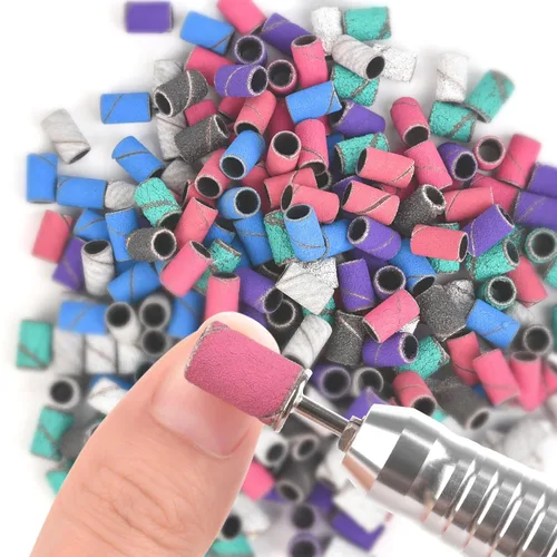 Miniatura 4 de KADS Efile - Bandas de lijado de uñas, 50 unidades, 8 colores, lijadoras de uñas, banda profesional de grano fino mediano con 3/32 pulgadas