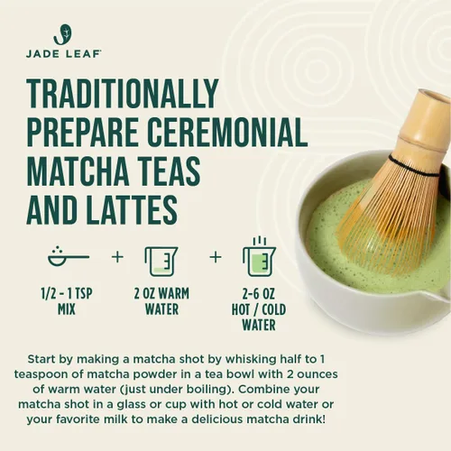 Miniatura 7 de Jade Leaf – Té verde en polvo, orgánico y japonés, de grado culinario supremo (el preferido por los Chefs y cafeterías para mezclar & hornear)