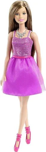 Muñeca Barbie, vestido púrpura