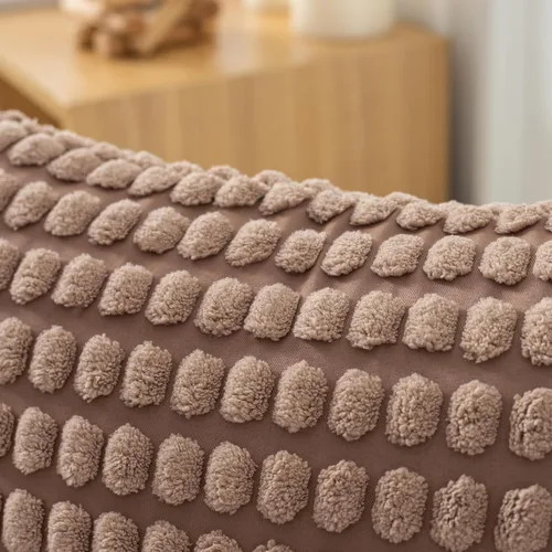 Miniatura 4 de UGASA - Juego de 2 fundas de almohada de pana suave de felpa con patrón granular sólido, fundas de cojín decorativas, estilo bohemio rural