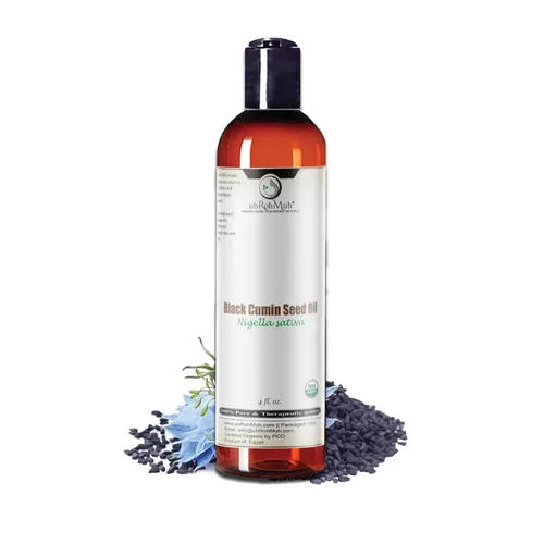 Miniatura 2 de Aceite de semilla de comino negro orgánico USDA de primera calidad, Nigella sativa prensada en frío, 3% timoquinona (nivel TQ), aceite de comino
