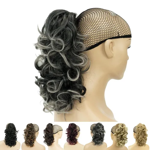 Miniatura 8 de IMISSU Extensiones de cabello rizado desordenado, cola de caballo con clip de cola de caballo (rubio playa)