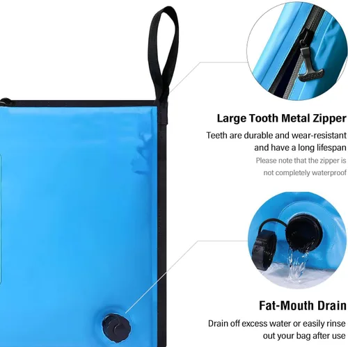 Miniatura 4 de Bolsa enfriadora térmica Buffalo Gear para peces, 40x18 pulgadas 48x18 pulgadas, a prueba de fugas, bolsa portátil impermeable, mantiene el hielo