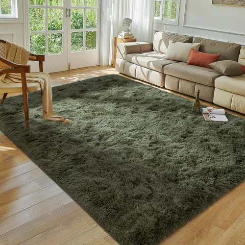Miniatura 64 de Alfombra de área Softlife para sala de estar, alfombra lanuda mullida y esponjosa de 6 x 9 pies en color azul para dormitorio de niñas y niños, Azul