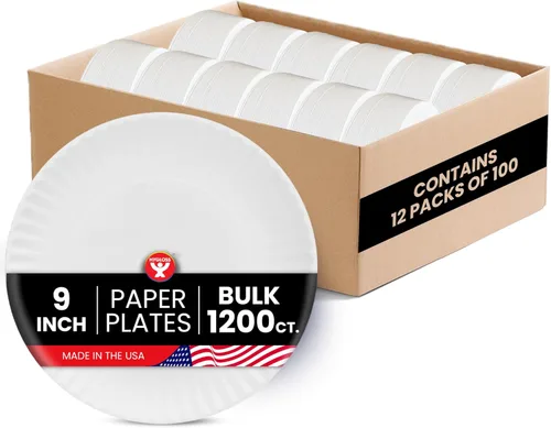 Miniatura 11 de Hygloss Platos de Papel Pequeños a Granel de 6 Pulgadas - Platos de Postre Desechables para Fiestas, Pasteles, Aperitivos, Bocadillos, Vajilla