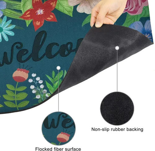 Miniatura 4 de CHICHIC Tapete de Bienvenida para Puerta de 17 x 30 Pulgadas, Tapete para Puerta Delantera al Aire Libre para Entrada del Hogar, Tapete Exterior
