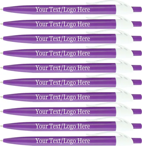 Miniatura 9 de SyPen Bolígrafos personalizados con tu logotipo o texto personalizado, paquete de 500 unidades a granel para negocios, fiestas y eventos, bolígrafos