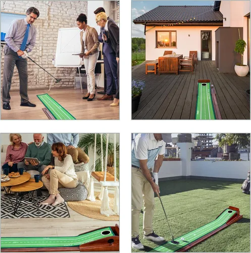 Miniatura 6 de Putting Green Indoor - Tapete de golf para poner en interiores y niños, práctica de putting verde, para interiores, para oficina en casa, con bola
