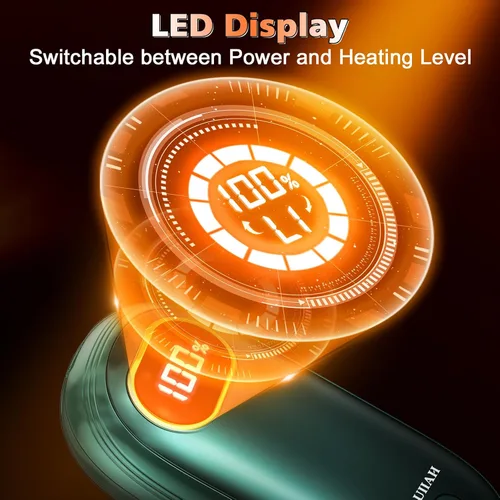 Miniatura 4 de Calentadores de Manos Recargables - Calentadores de Manos Eléctricos Paquete de 2 con Calefacción de Doble Cara para 15Hrs de Calor, Pantalla LED