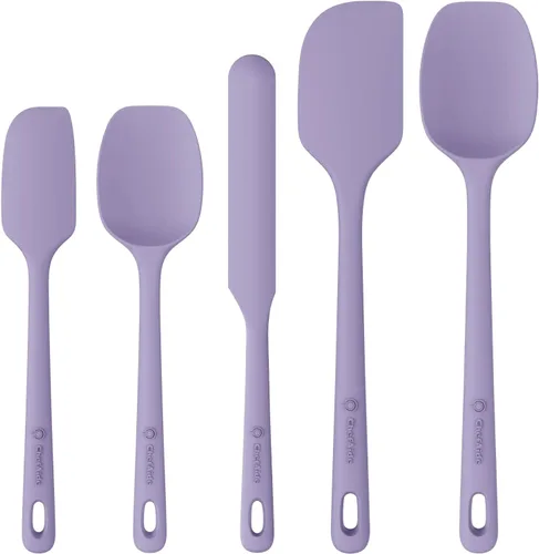 Miniatura 22 de ChefAide - Juego de 4 espátulas de silicona, espátulas de goma de grado alimenticio, con mango fuerte y agarre ergonómico, resistentes al calor