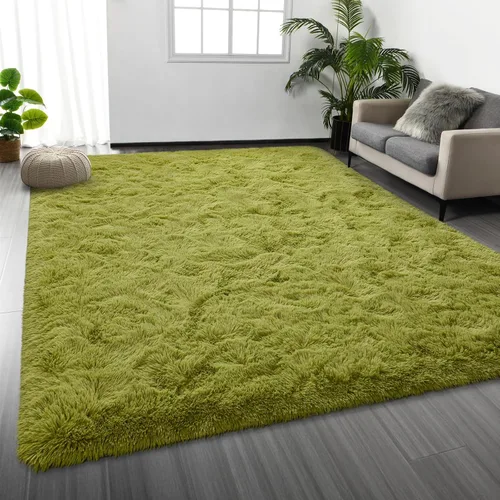 Miniatura 13 de Deerhoo - Alfombra de área, estilo shag, 4 x 6 pies, con teñido anudado, alfombra mullida y ultrasuave para sala de estar, alfombra de pelo